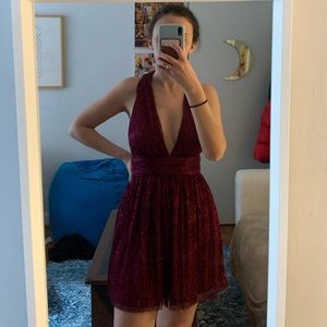 Lulu’s red shimmery dress size XS — NEVER WORN!